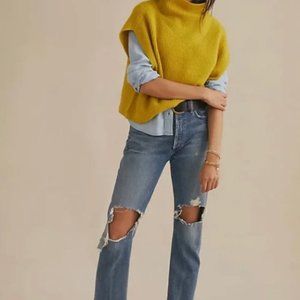 Anthropologie Oversized Cashmere Sweater Vest